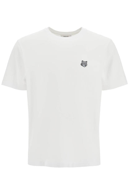 'bold Fox Head Patch T-shirt'  - White