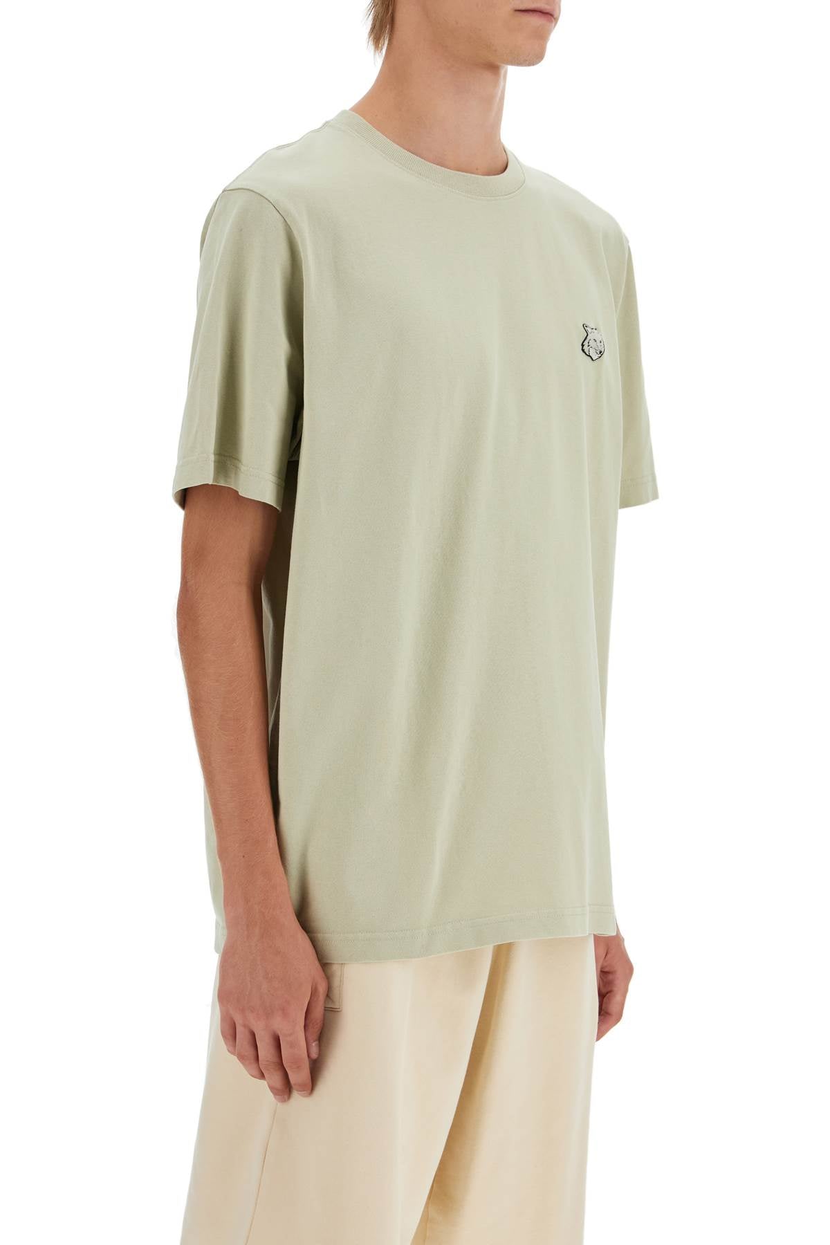 Bold Fox Head T-shirt  - Khaki