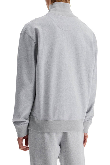 'half-zip Sweatshirt With Fox Head  - Grey