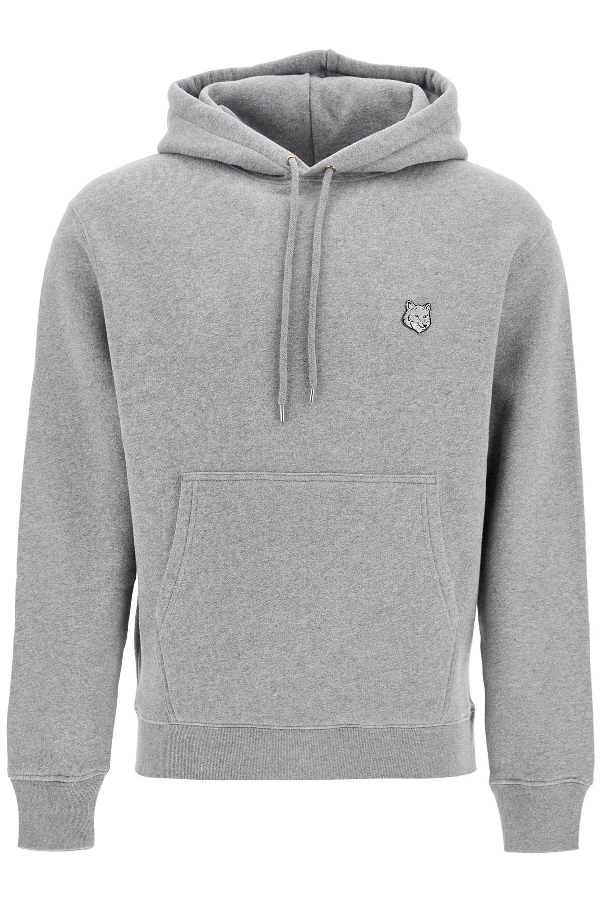 Bold Fox Head Hooded Sweatshirt  - Grey