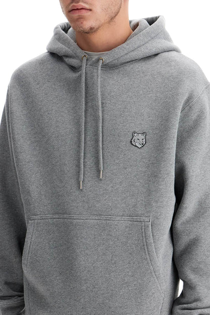 Bold Fox Head Hooded Sweatshirt  - Grey