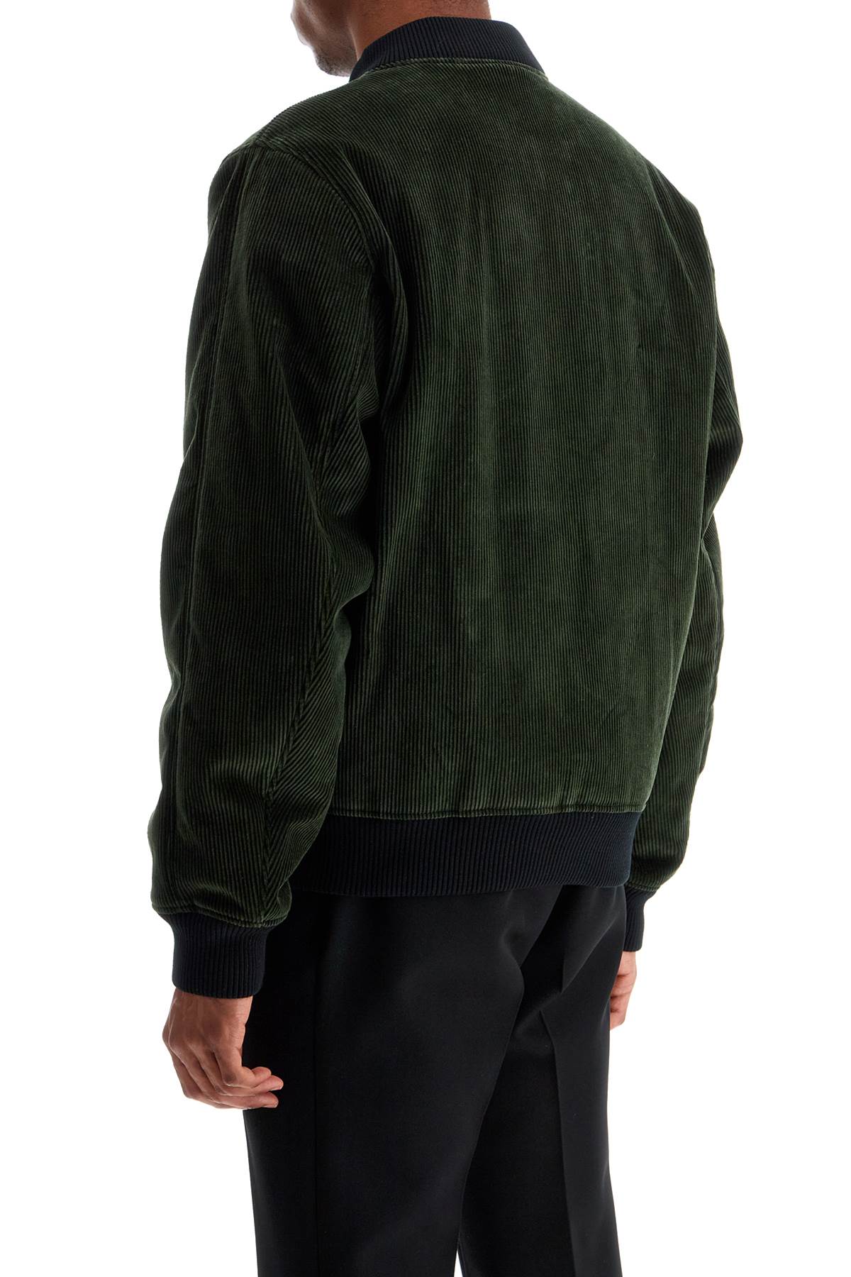 Ranger Green Polyester Bomber With Embroidered Logo  - Green