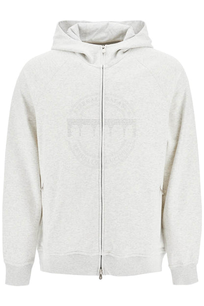 Cotton Techno Hoodie With Hood.  - Grey