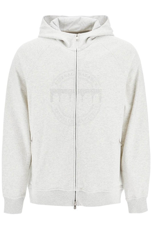 Cotton Techno Hoodie With Hood.  - Grey