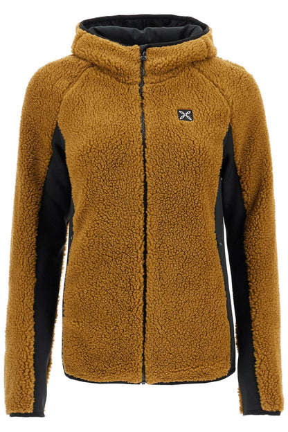 Sherpa Zip-up Sweatshirt  - Brown