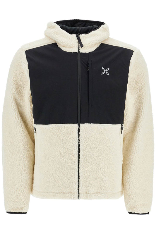 Sherpa Zip-up Hoodie With Hood And  - White