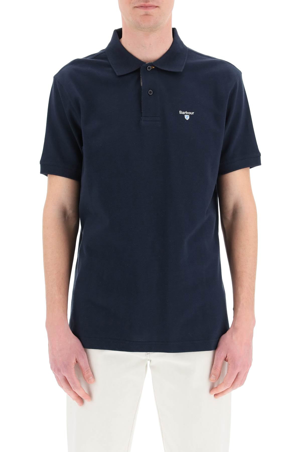 Tartan-trim Polo Shirt  - Blue