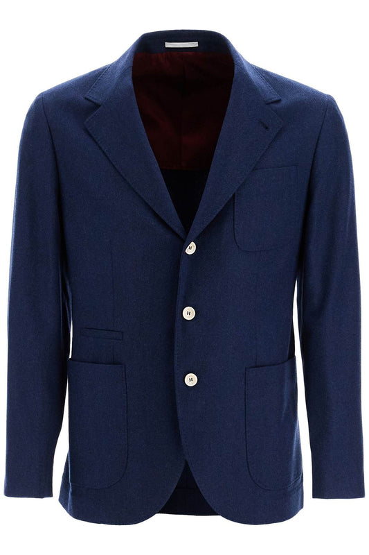 Wool, Silk And Cashmere Blend  - Blue