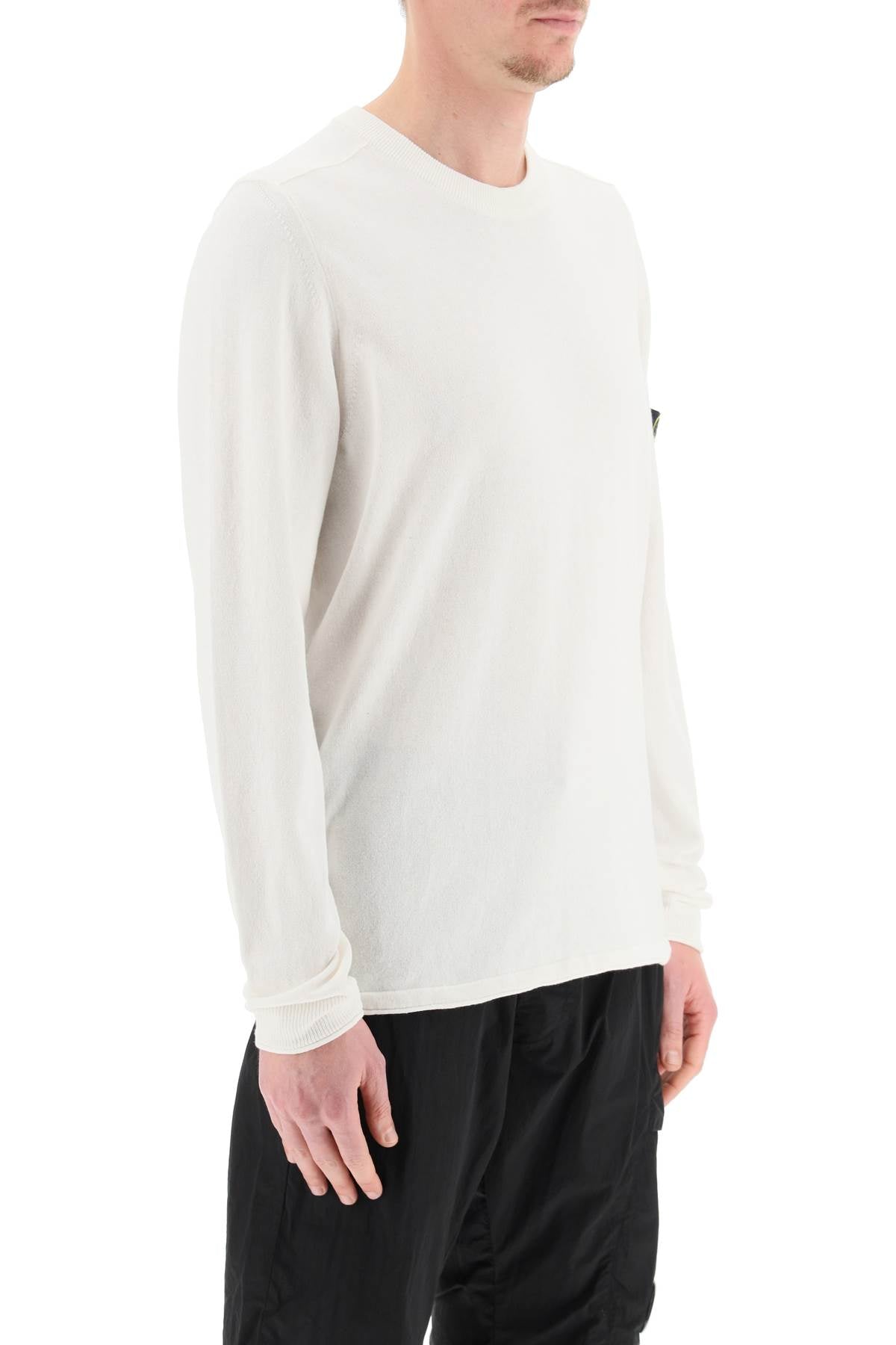 Raw Cotton Sweater  - White