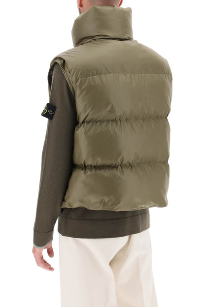 Padded Vest In Ripstop  - Verde