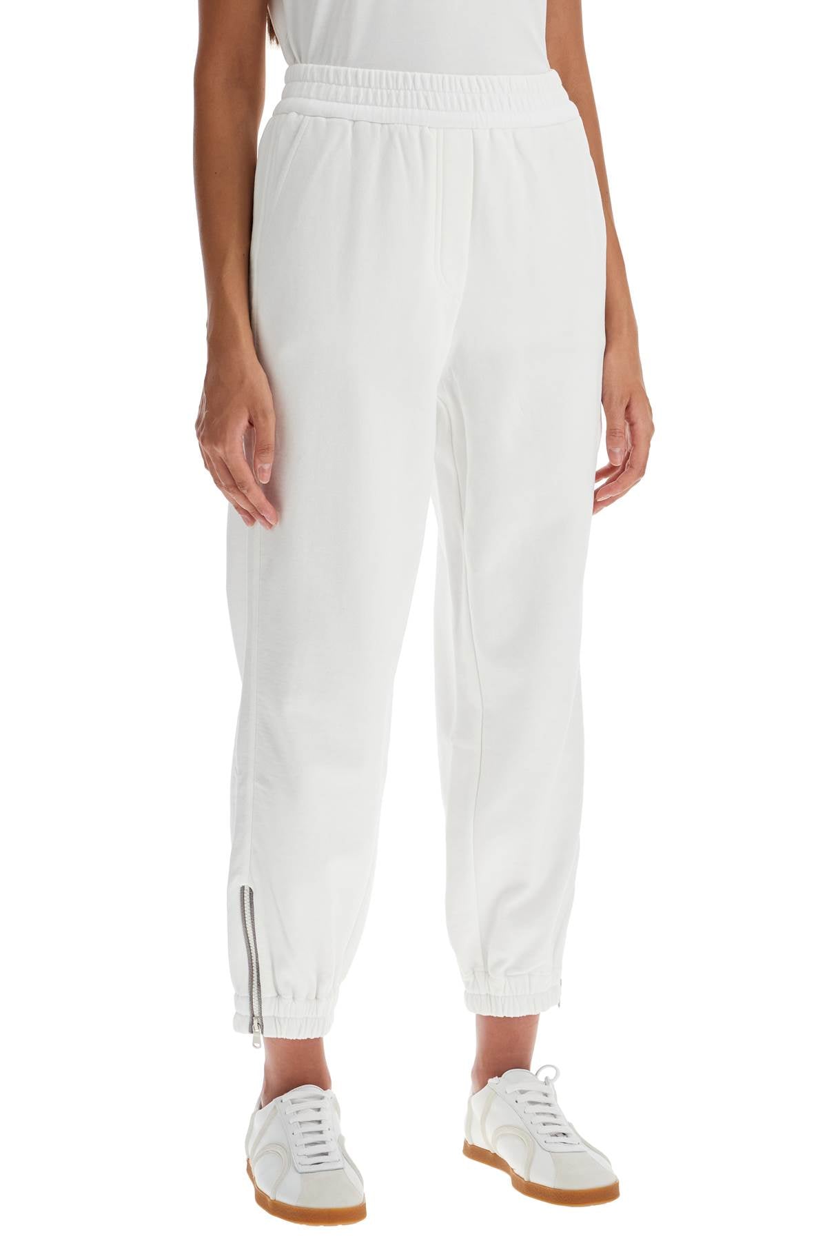 Joggers With Mobile On The  - White