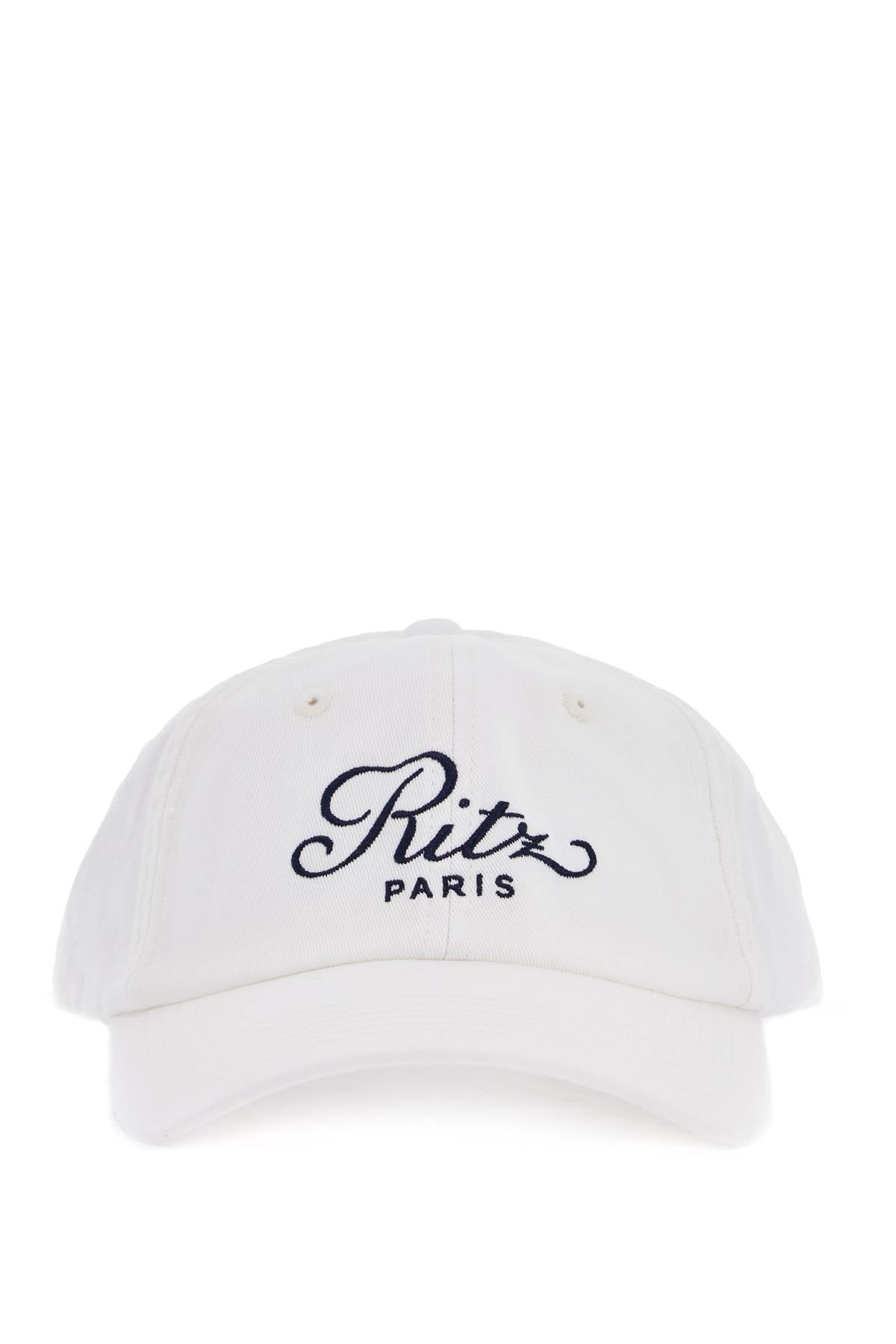 Baseball Cap With Embroidered Logo  - White