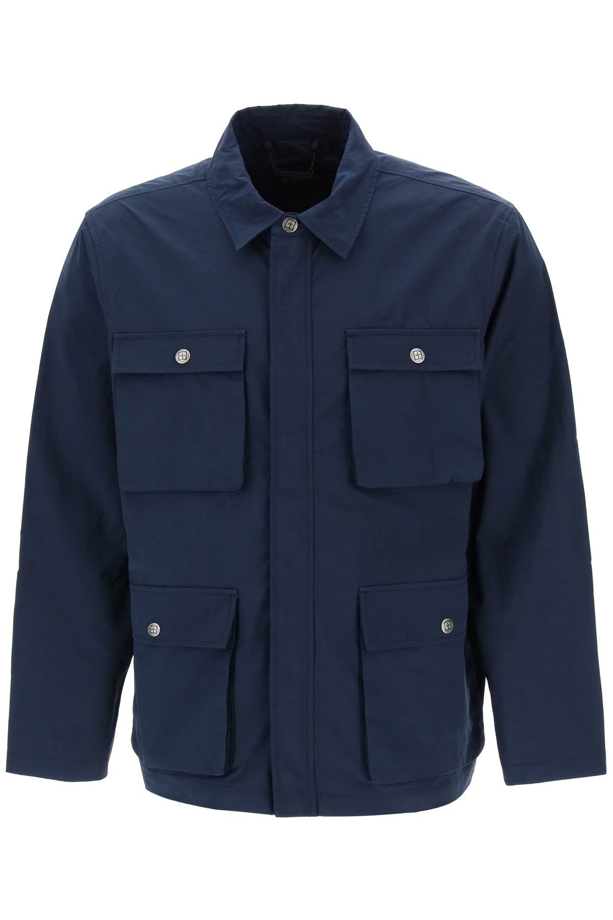 'detonate' Technical Cotton Jacket  - Blu