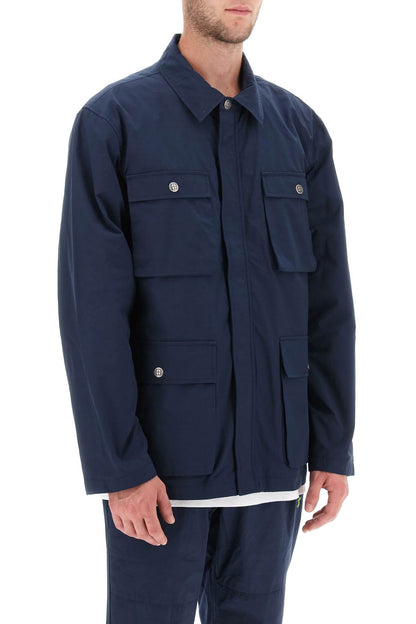 'detonate' Technical Cotton Jacket  - Blu