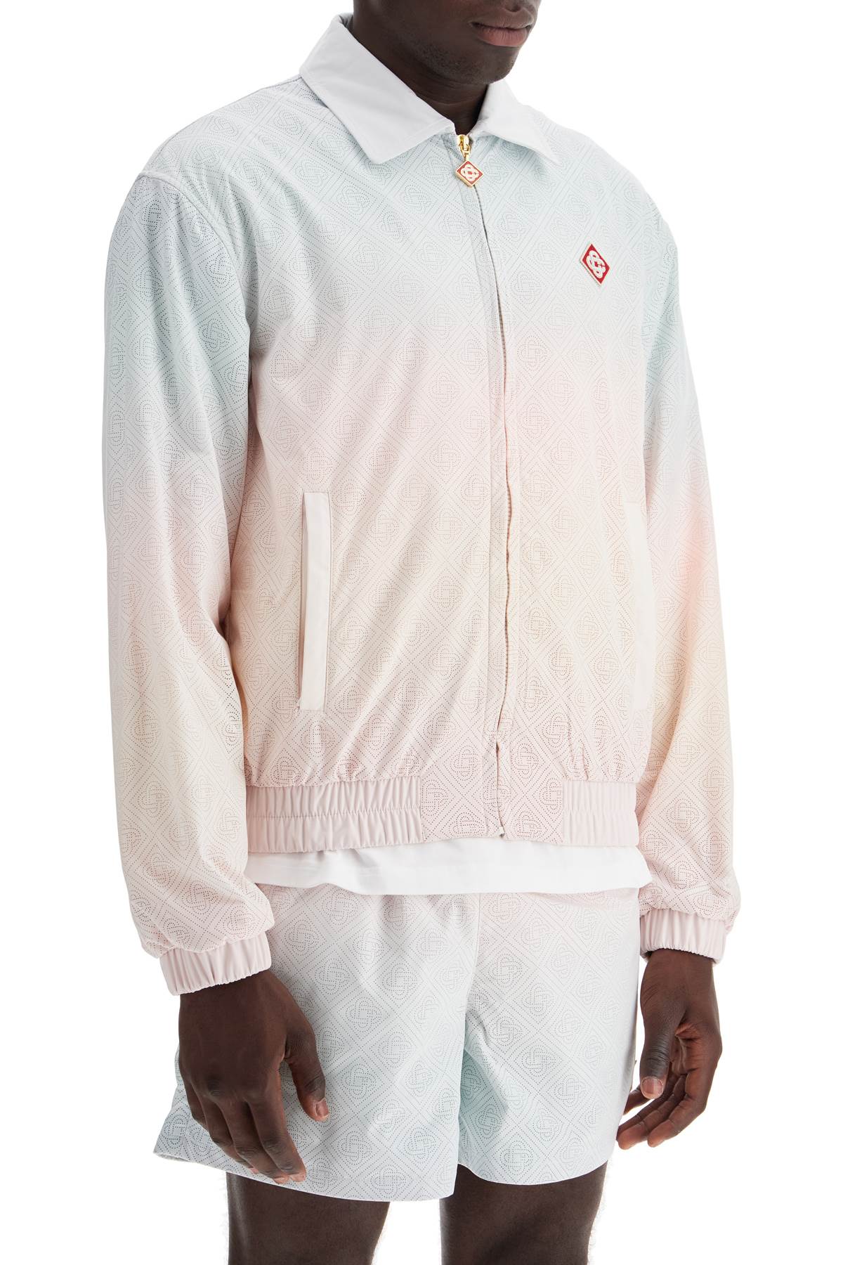 Track Jacket With Laser Degradé Details  - Pink