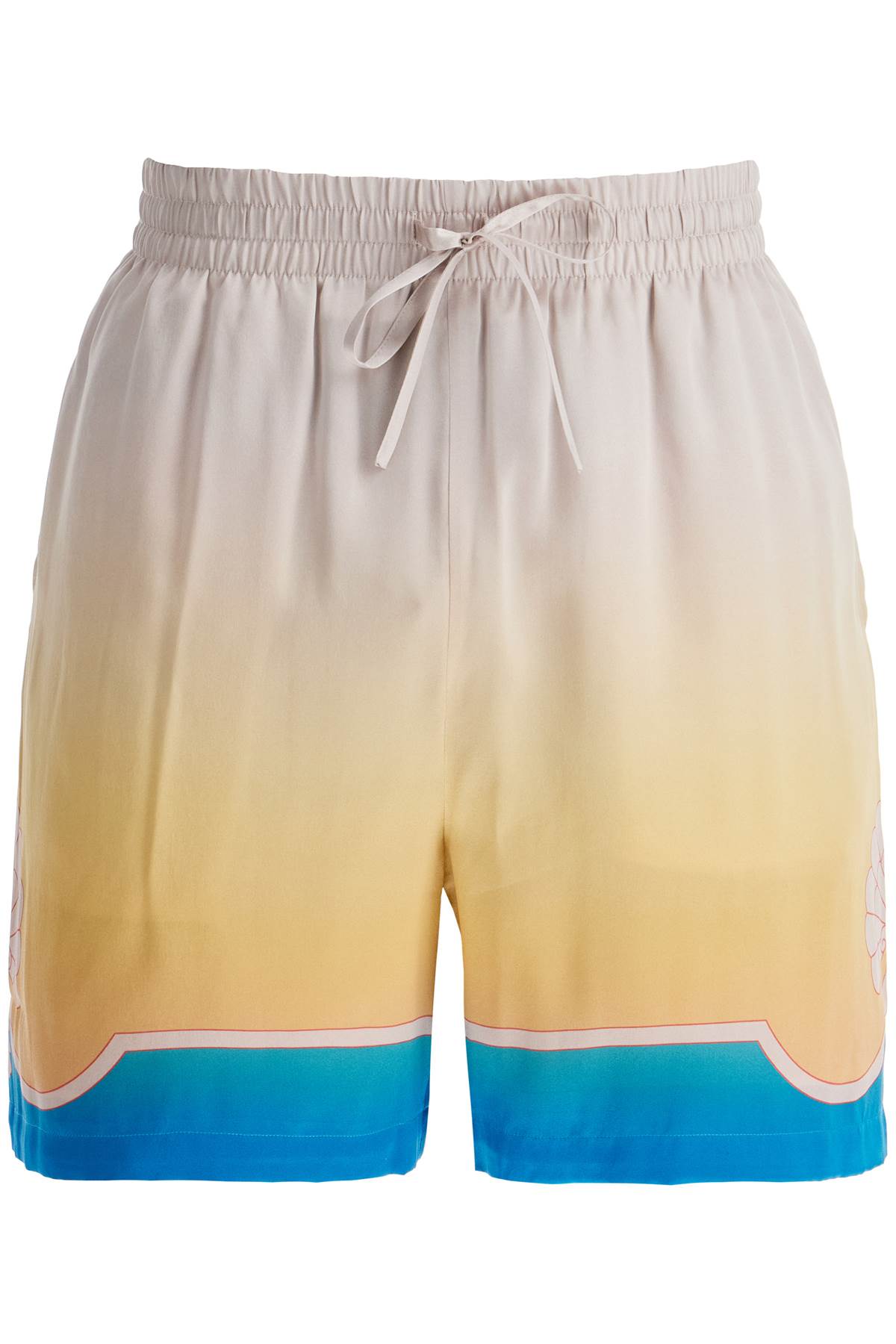 "colorful Silk Bermuda Shorts Set  - Neutro