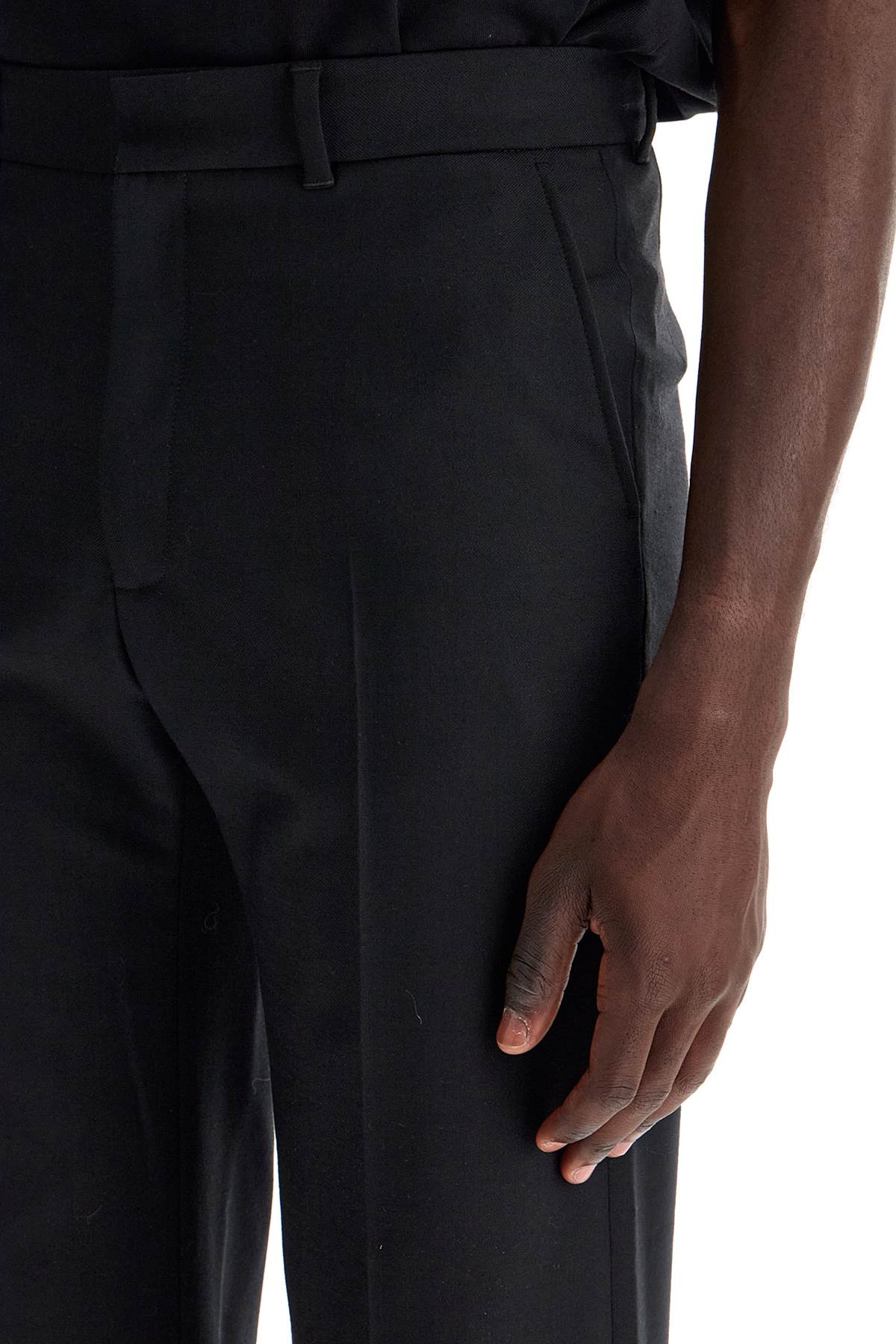 Tailored Slim Fit Trousers  - Black