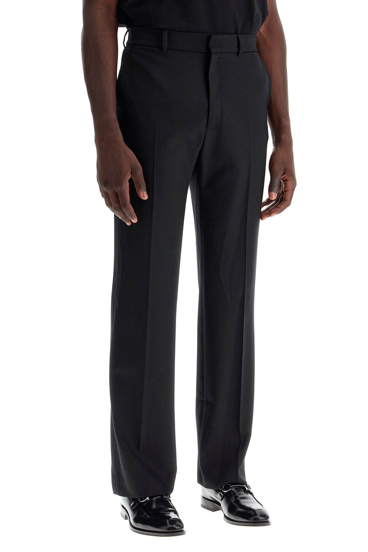 Tailored Slim Fit Trousers  - Black