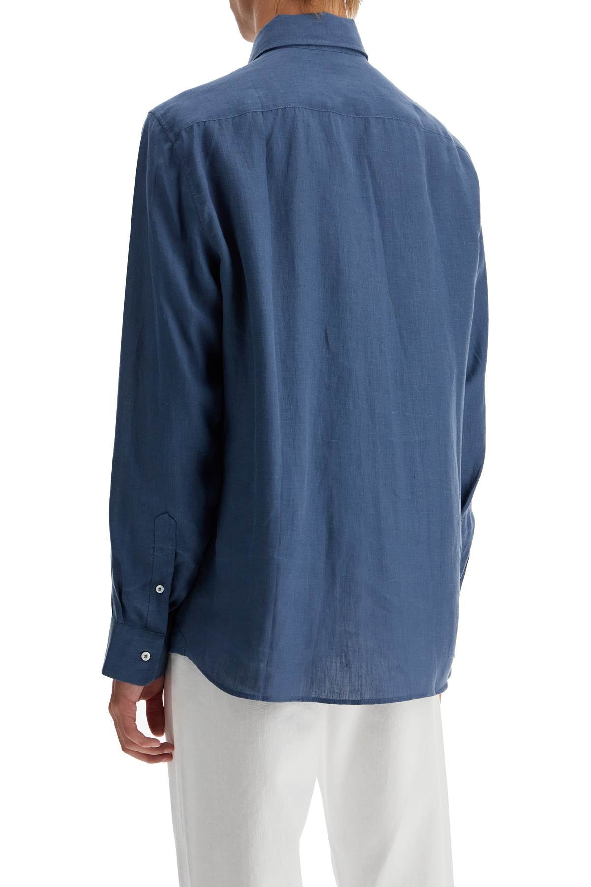 Easy Fit Hemp Shirt For A Comfortable  - Blue