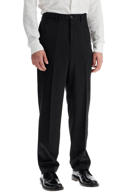 Combed Wool Chino 22 Trousers  - Black