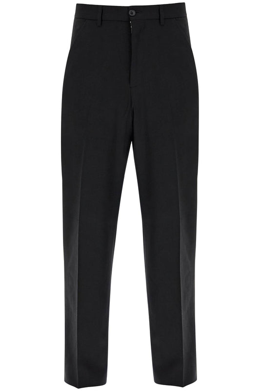 Combed Wool Chino 22 Trousers  - Black