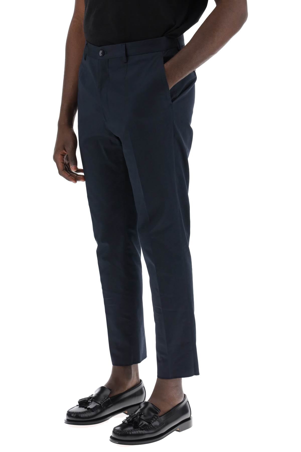 Cropped Chino Pants  - Blue