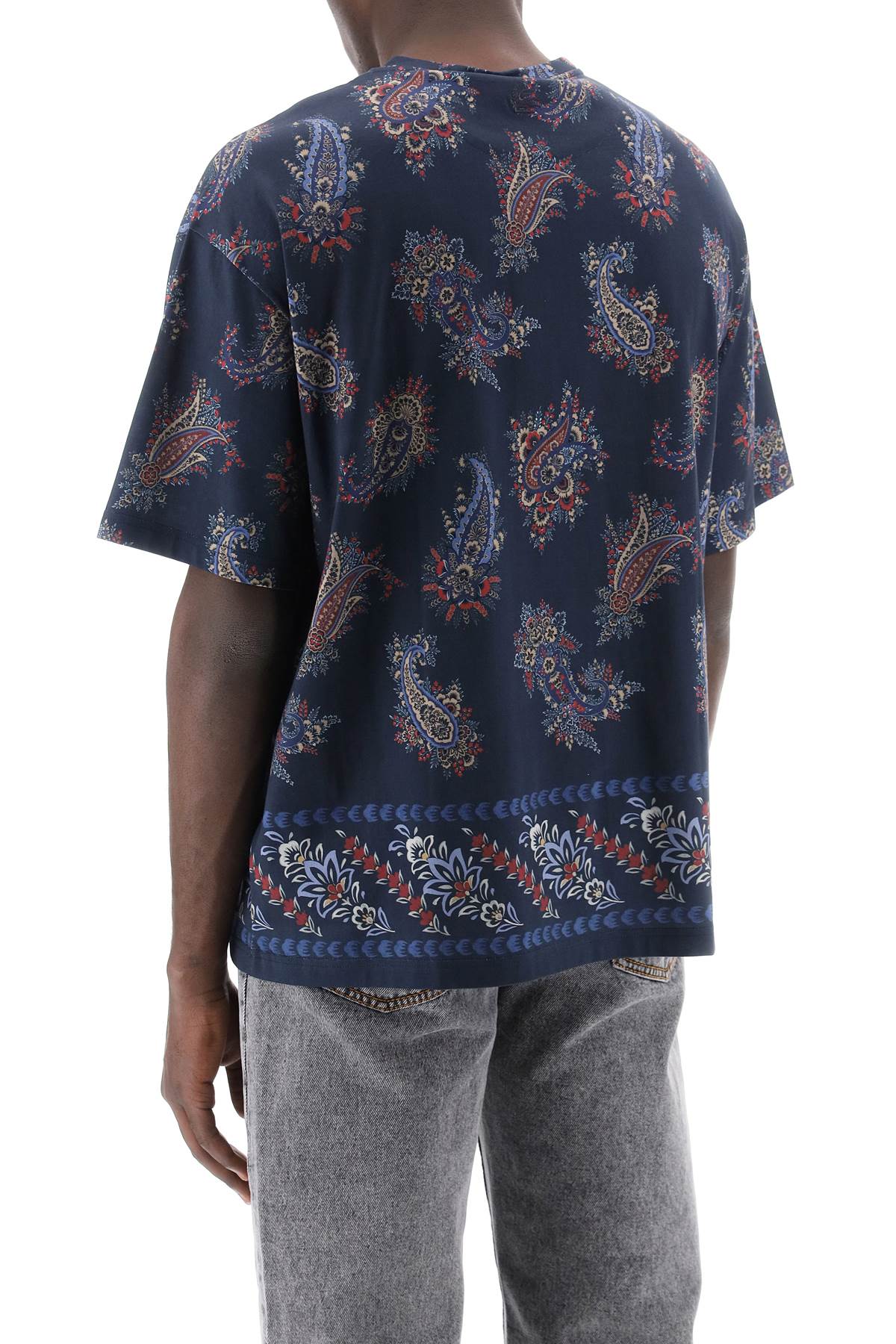 Paisley Print Crewneck T  - Green