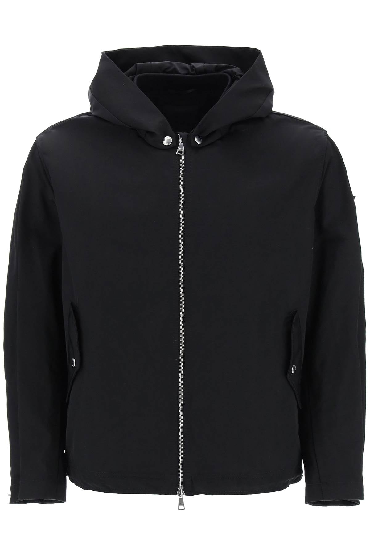 Hooded Jacket With Removable Hood Necetto  - Black