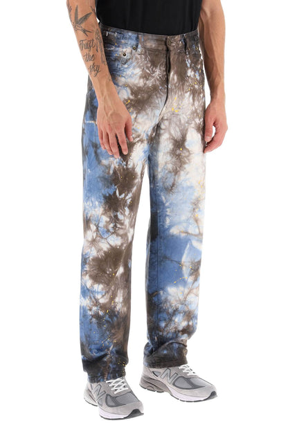 Mark Tie-dye Denim Pants  - Light Blue