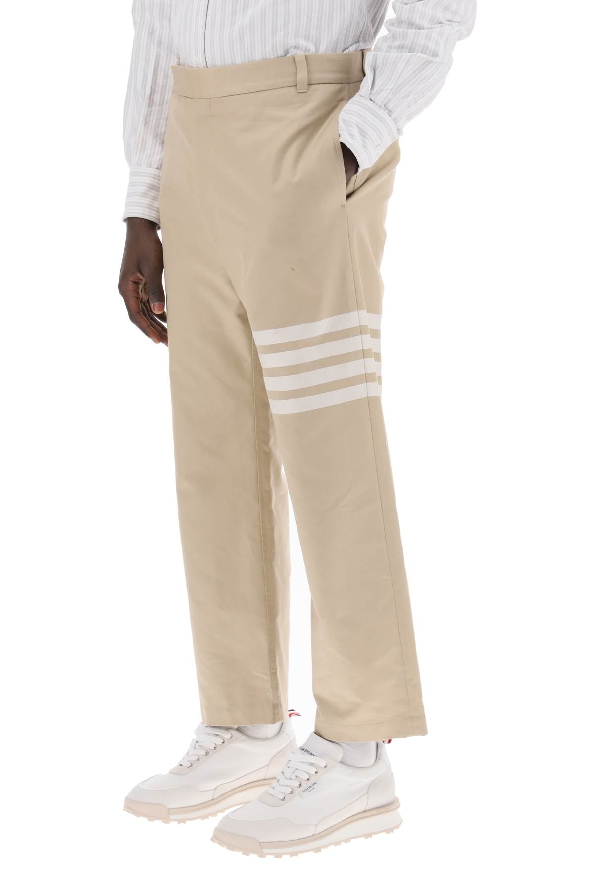 Pants With 4-bar  - Beige