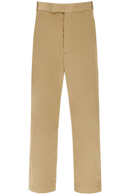 Cropped Pants In Corduroy  - Beige