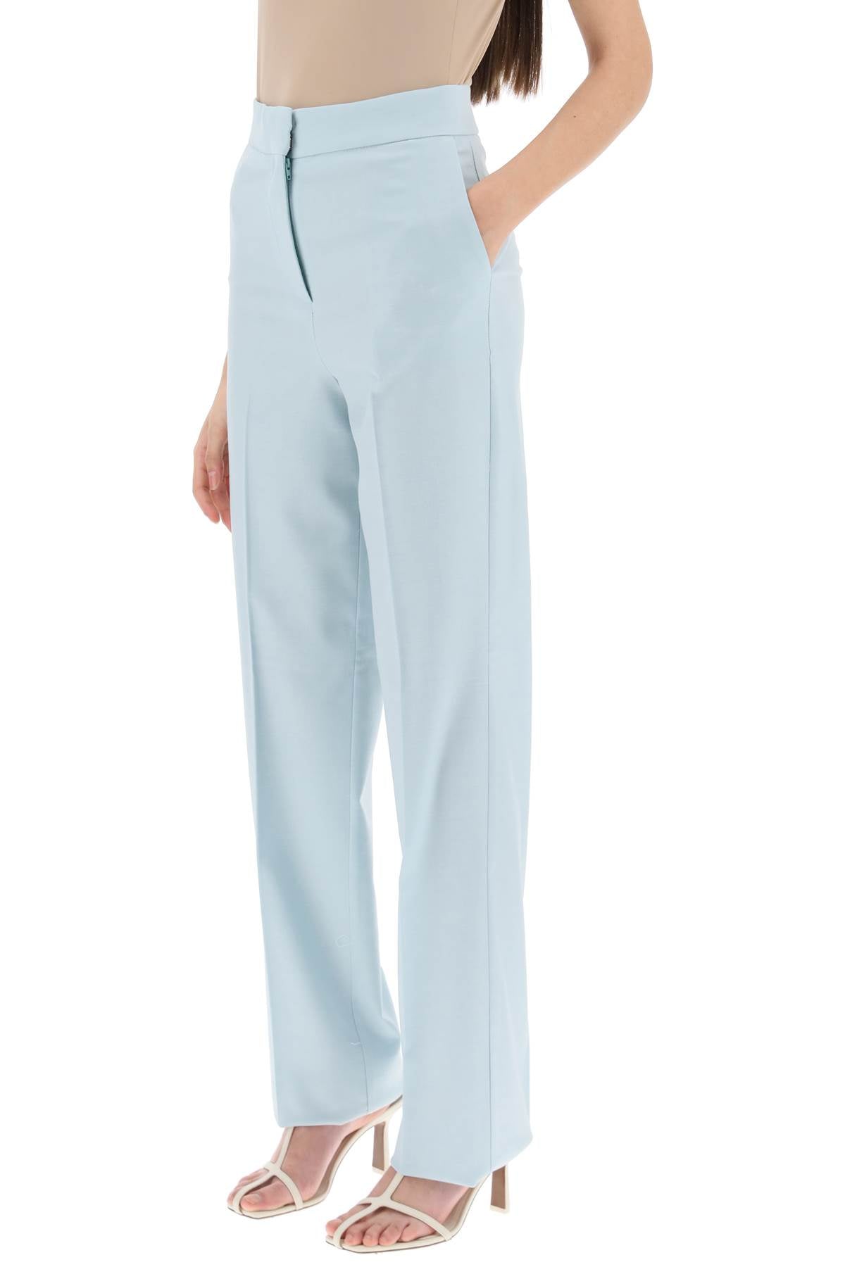 'waldorf' Pants With Straight Leg  - Celeste