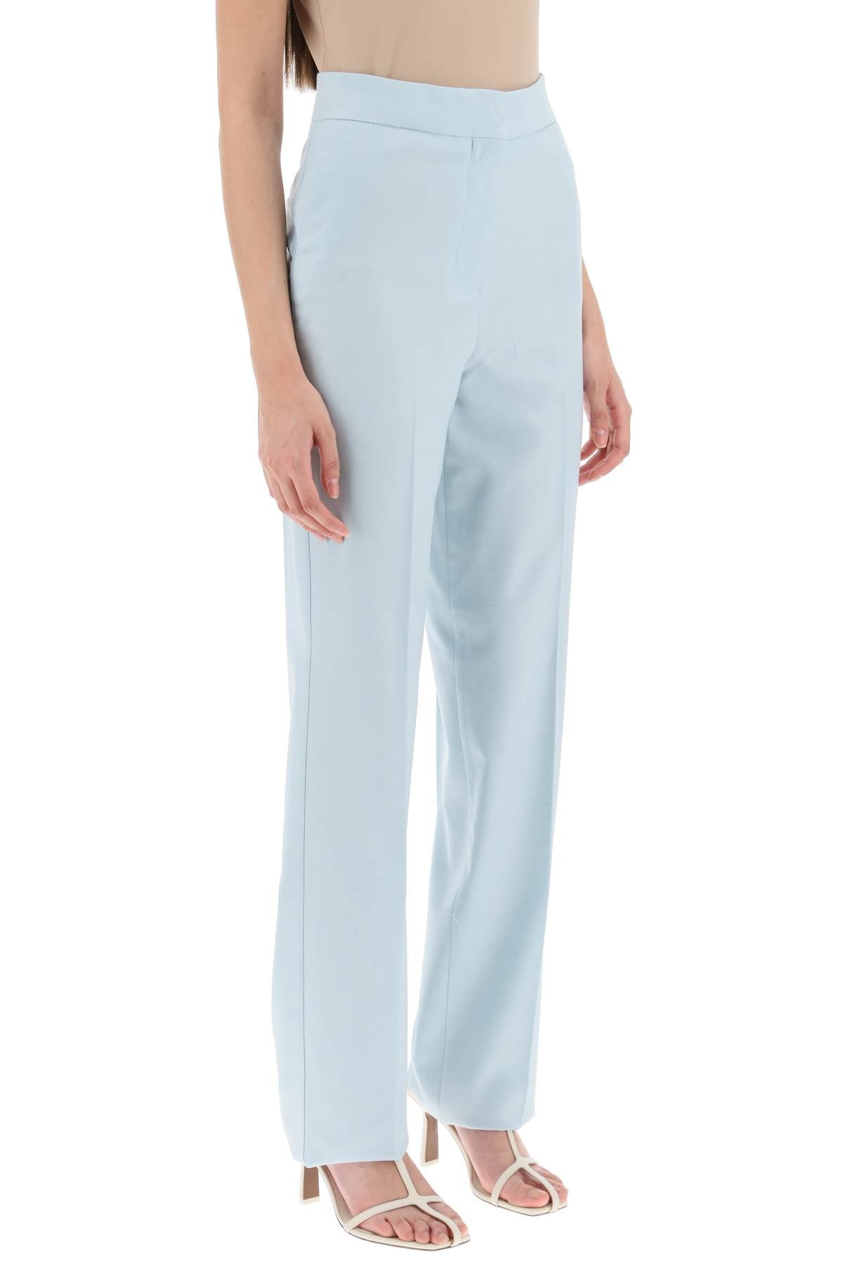 'waldorf' Pants With Straight Leg  - Celeste