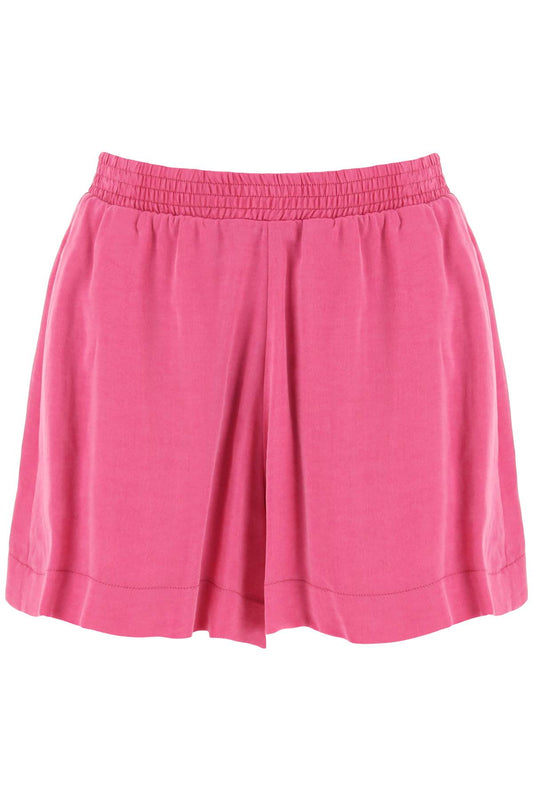 Shorts With Elasticated Waistband  - Fuxia