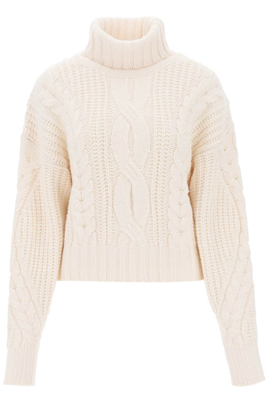 Visconti Cable Knit Sweater  - White