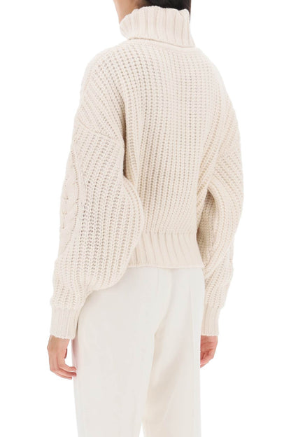 Visconti Cable Knit Sweater  - White