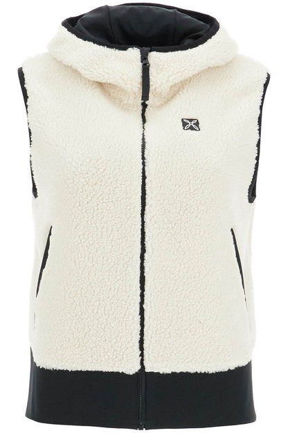 Sherpa Hooded Vest With  - Neutro