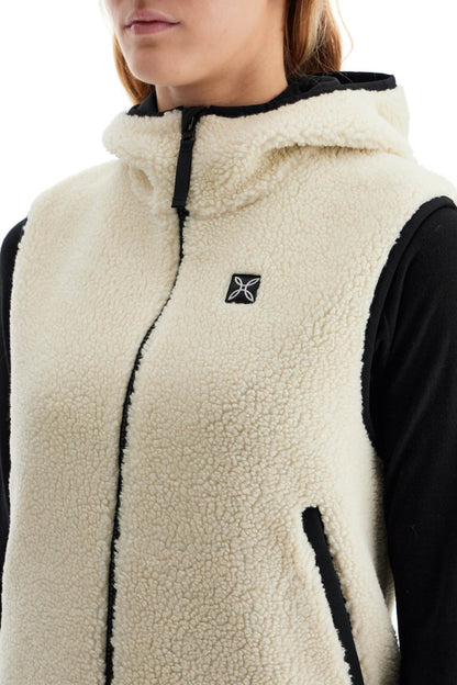 Sherpa Hooded Vest With  - Neutro