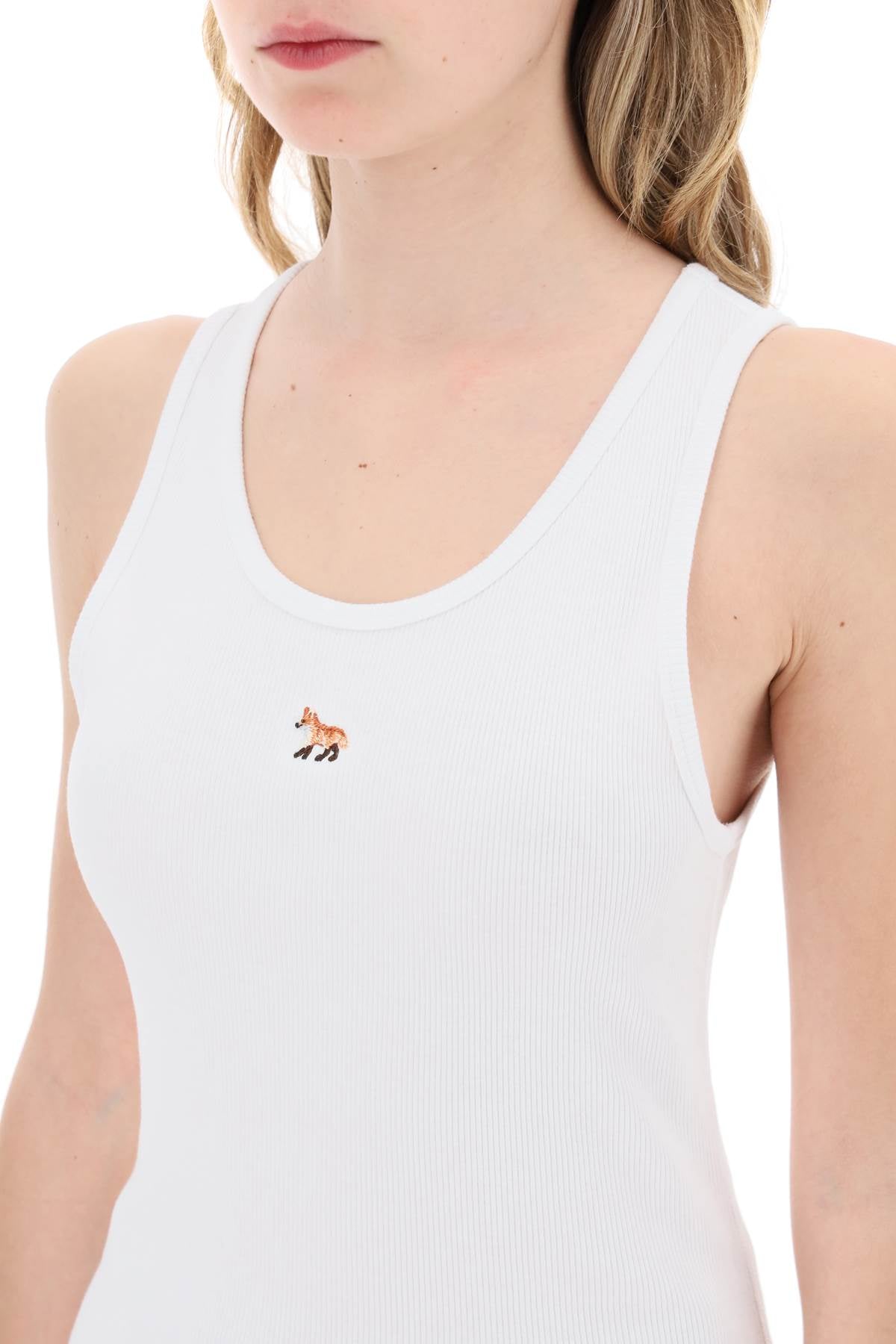 Baby Fox Sleeveless Top For  - White