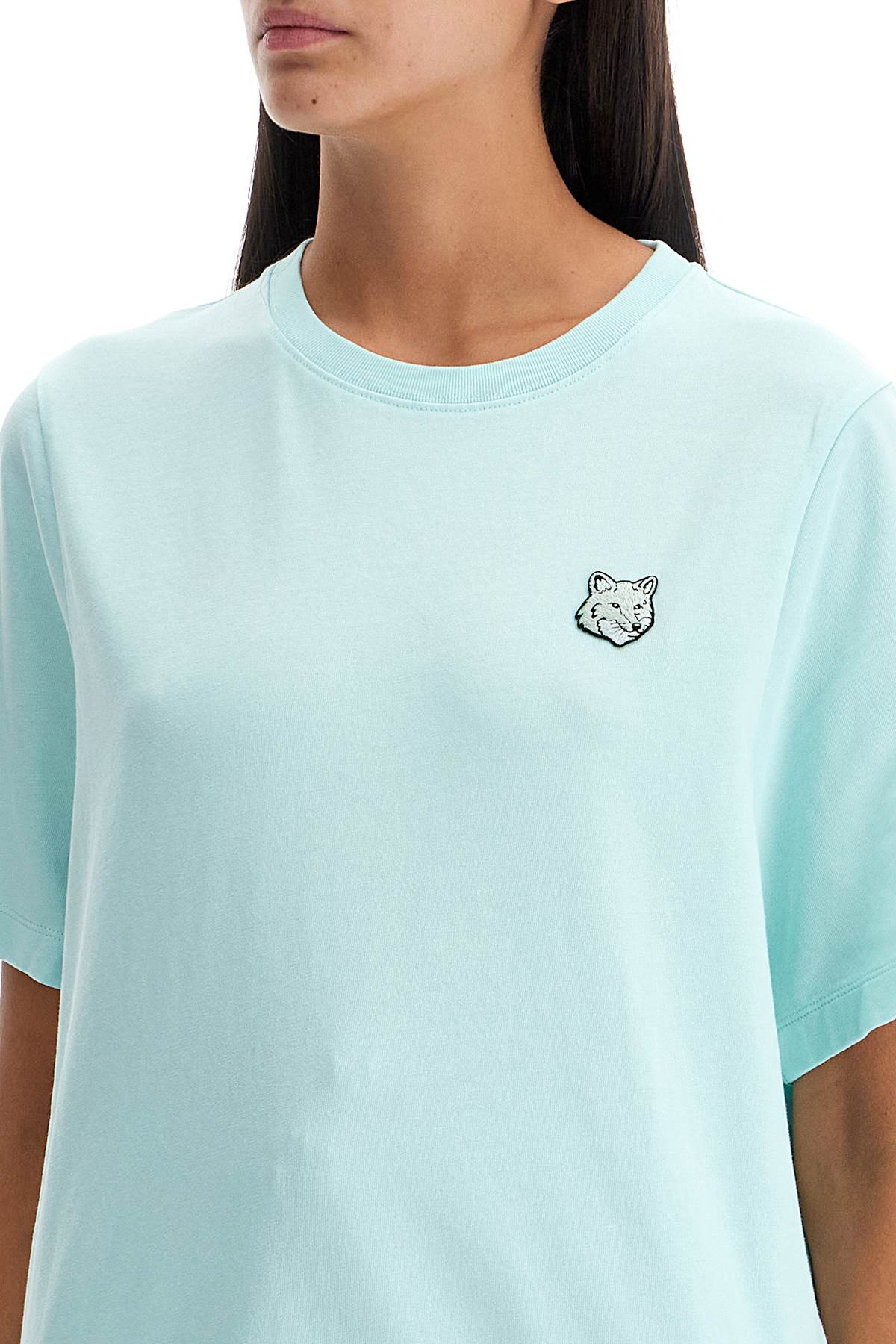 Bold Fox Head T-shirt  - Light Blue