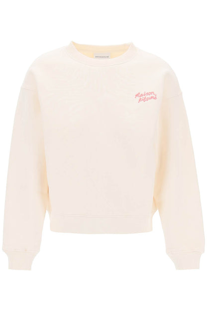 "embroidered Logo Crewneck  - Pink