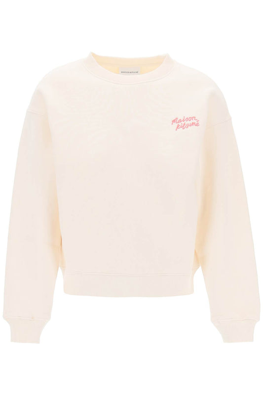 "embroidered Logo Crewneck  - Pink