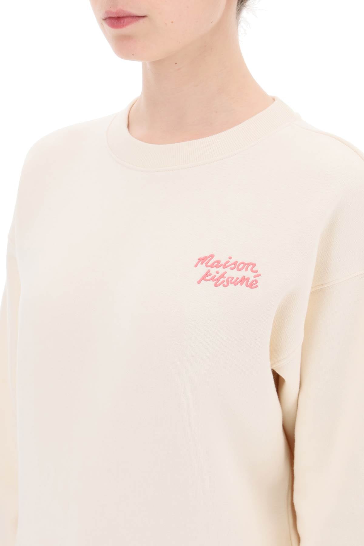 "embroidered Logo Crewneck  - Pink