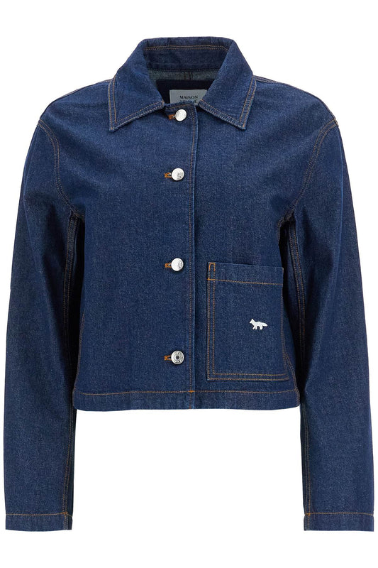 Cropped Denim Jacket For Women  - Blue