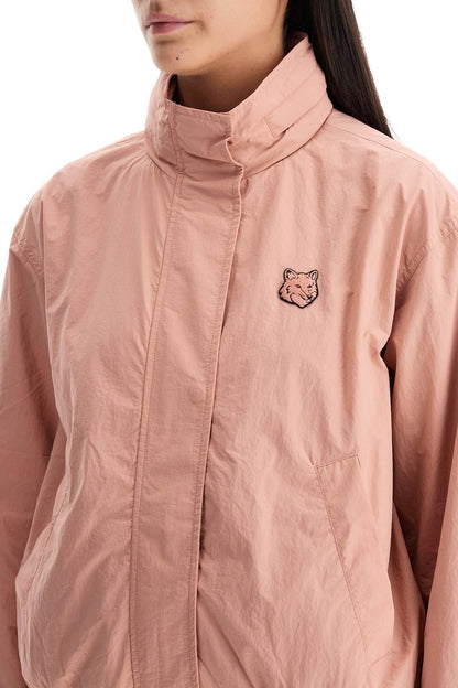 Bold Fox Head Windbreaker Jacket  - Pink