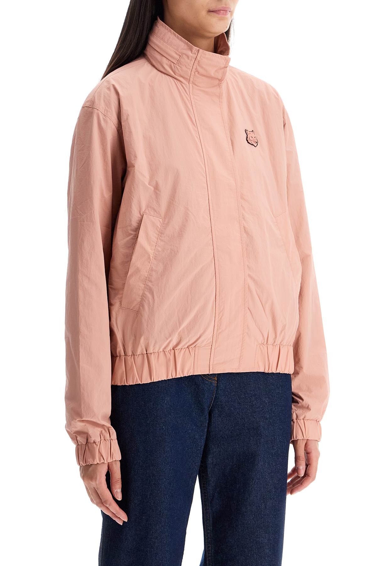 Bold Fox Head Windbreaker Jacket  - Pink