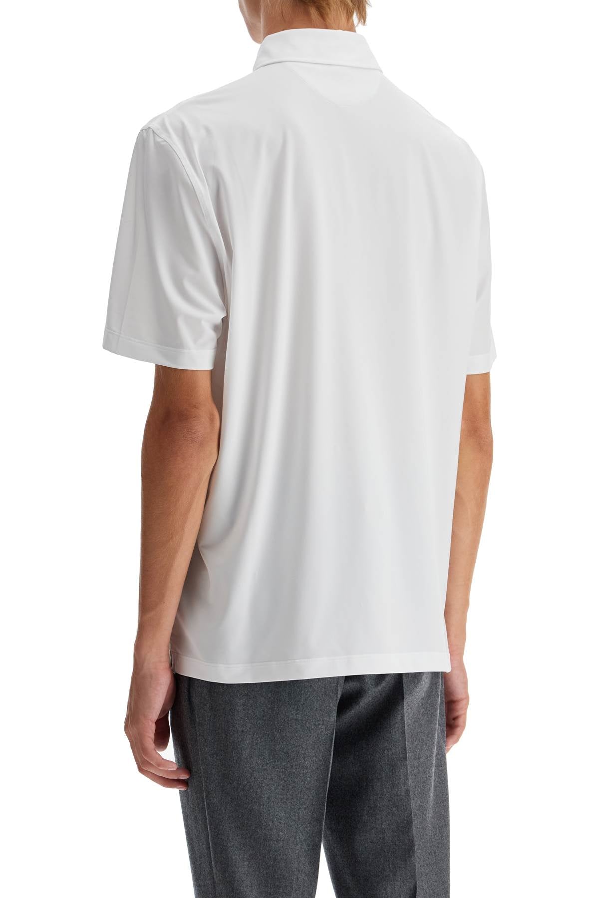 Technical Jersey Polo Shirt  - White