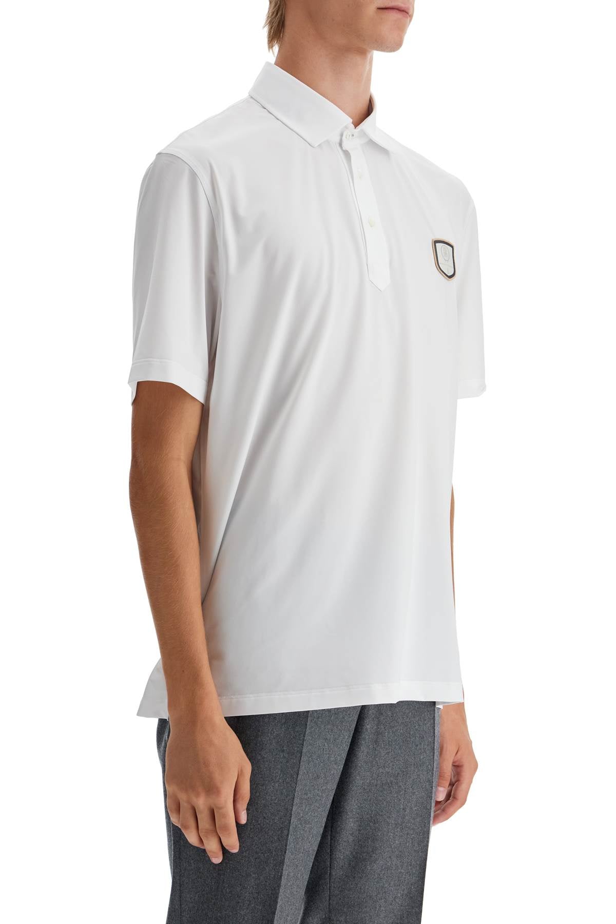 Technical Jersey Polo Shirt  - White