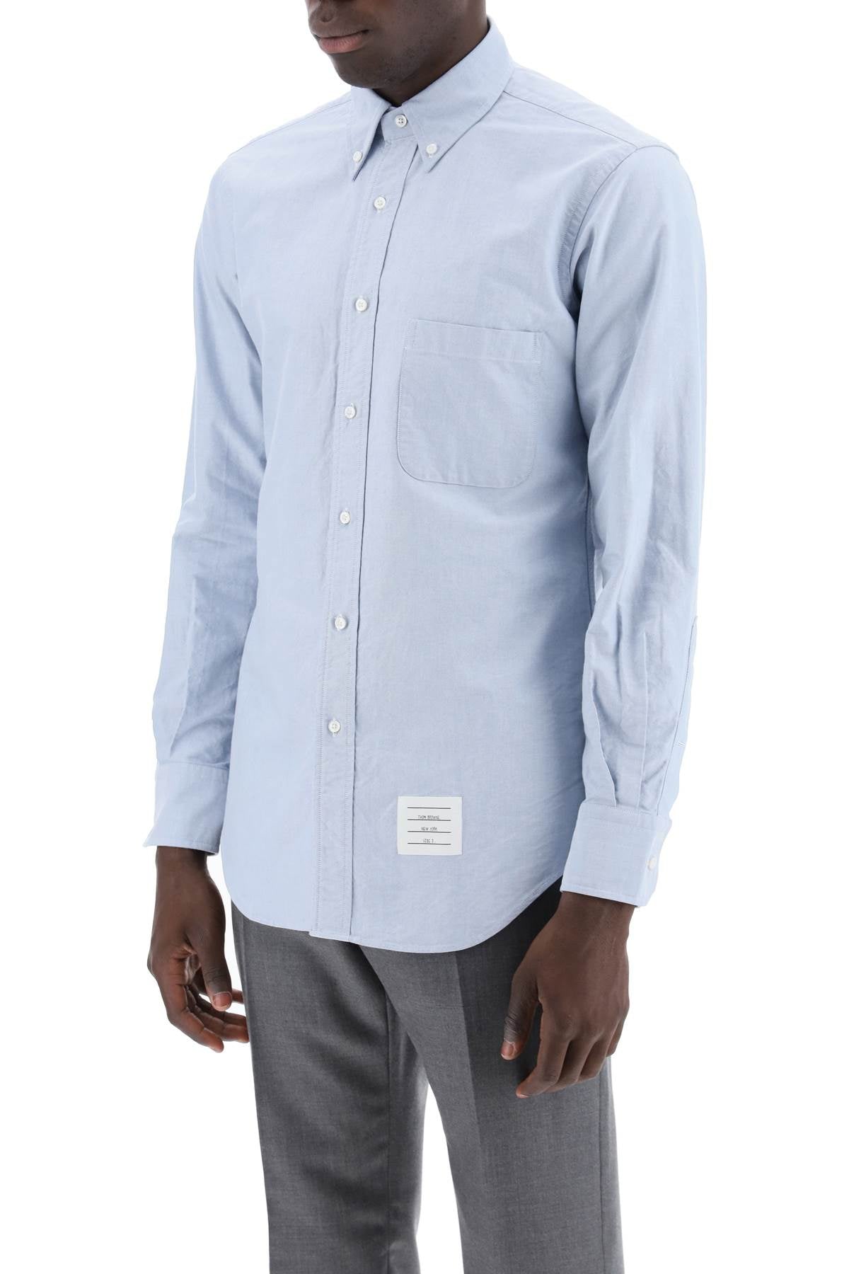 Oxford Cotton Button-down Shirt  - Light Blue