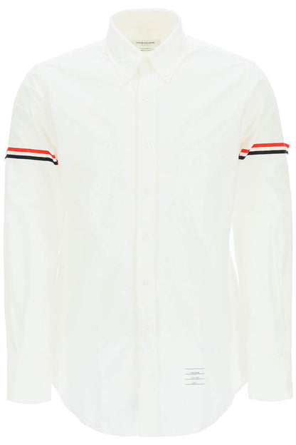 Oxford Button-down Shirt With Rwb Armbands  - White